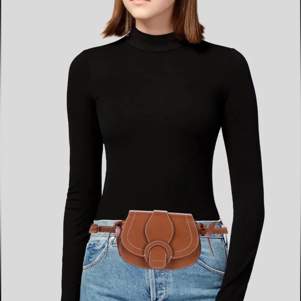 Rachel Zoe Edessi Brown Leather Belt Bag Crossbody Shoulder Bag NWT - Picture 7 of 8